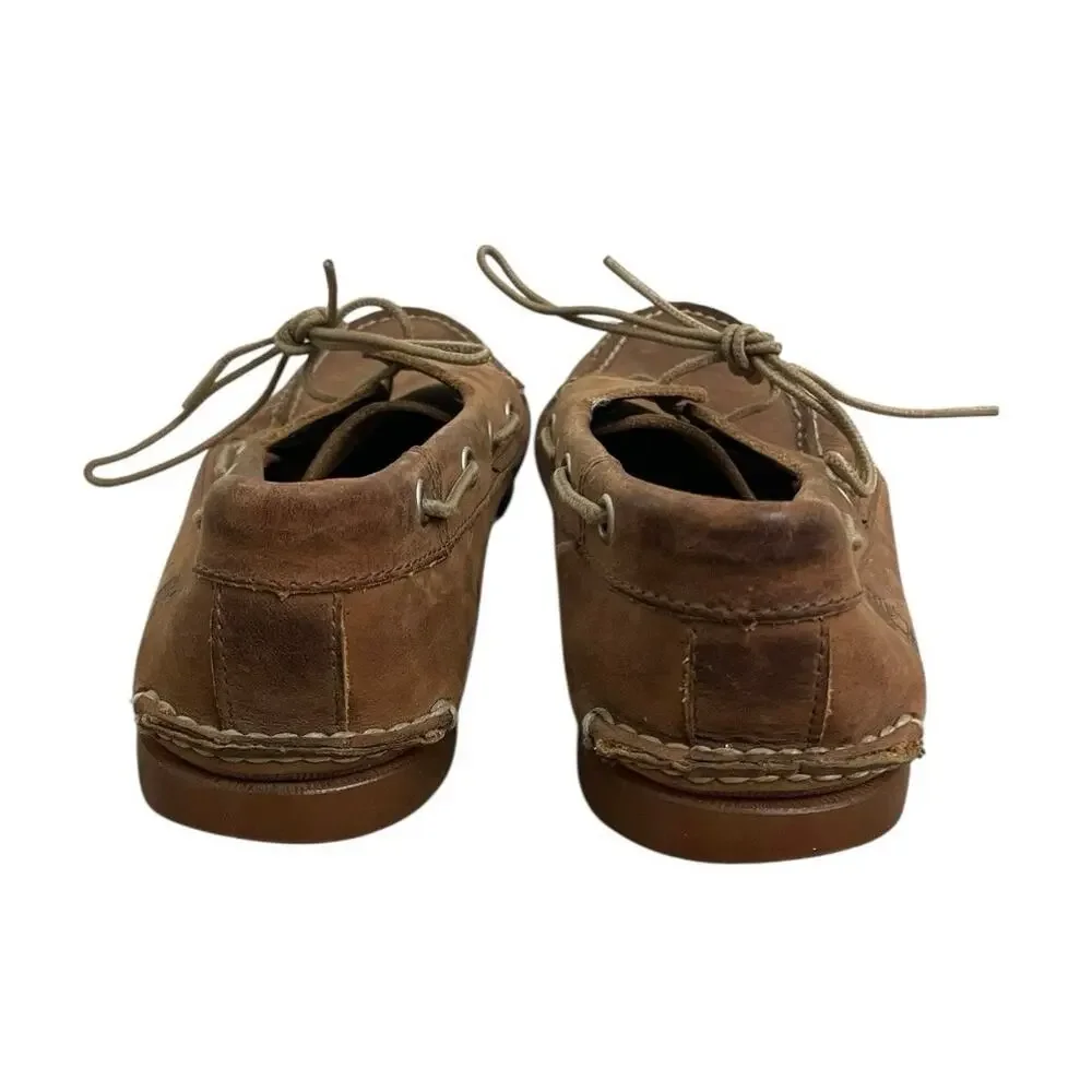 Timberland Mens Brown Genuine Leather Boat Shoes